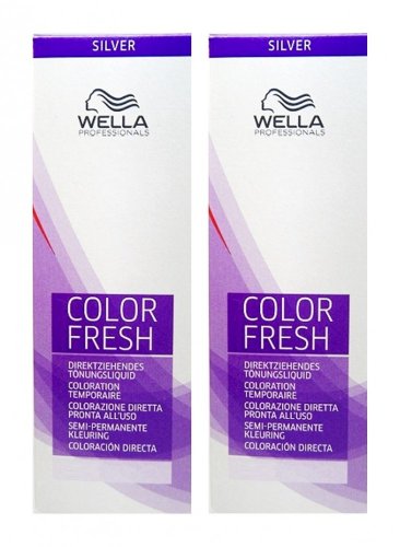 Wella Color Fresh Silver 8/81 hellblond perl-asch 2 x 75 ml Tönungsliquid Gel-Tönung CF