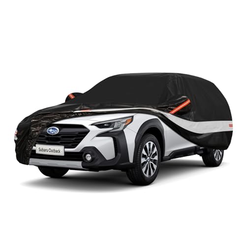 Image of 10 Layers SUV Car Cover Custom Fit for Subaru Outback (1994-2026),Waterproof All Weather for Automobiles, Outdoor Full Cover Sun UV Rain Protection with Cotton.Black
