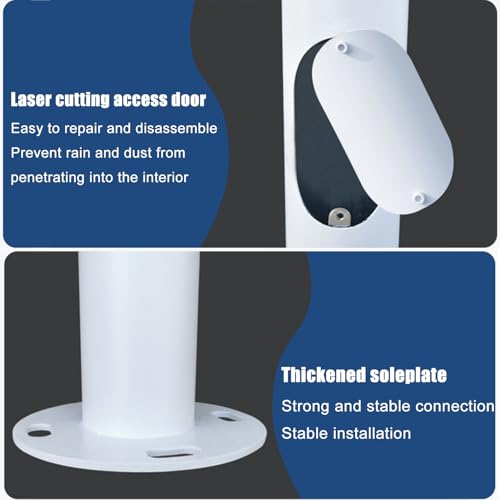 Support de caméra de sécurité extérieure réglable – Support métallique robuste et résistant aux intempéries pour caméras de surveillance, fixation au sol stable pour une sécurité et une prot
