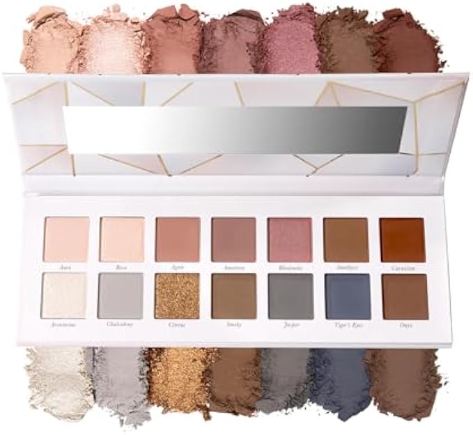 LAURA GELLER NEW YORK Seasonless Staples Quartz Crystals 14 Pressed Multi-Finish Shimmer and Matte Eyeshadow Palette