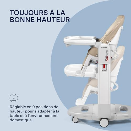 Chaise haute pour optimiser l'espace et calmer les pleurs de bébé dès la naissance