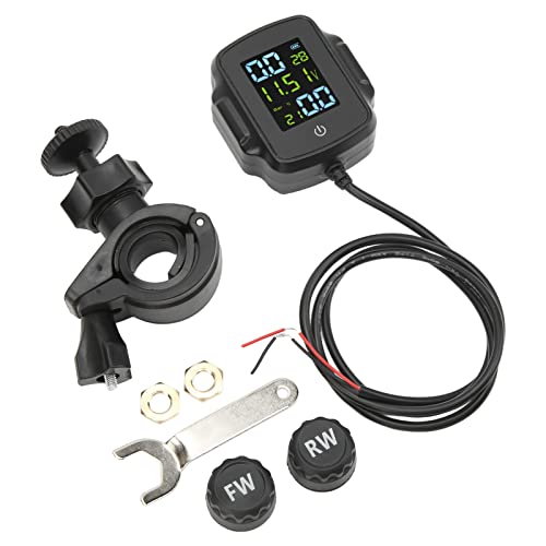 Hochpräzises Reifendruckkontrollsystem für Motorräder mit 2 Externen Sensoren TPMS 12 V USB-Aufladung