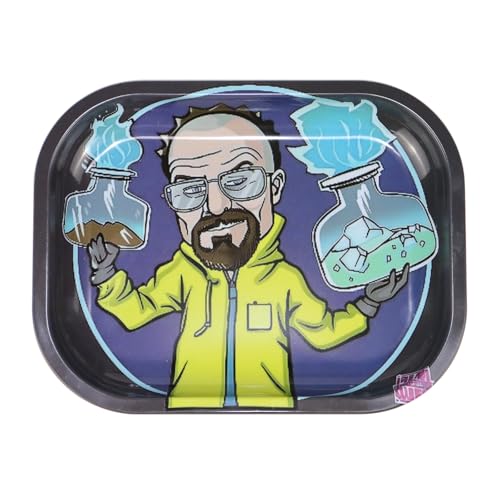 Rolltabletts Premium Metalltablett mit Design – perfekte Größe für Zuhause oder Reisezubehör