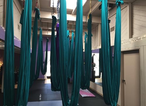 Image of F.Life Aerial Silk Yoga Hammock & Swing for yoga Inversion,Strength training,starter hardware kit