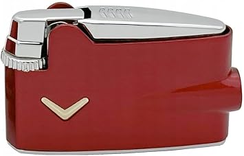 Ronson Varaflame mini flint action gas lighter - Red