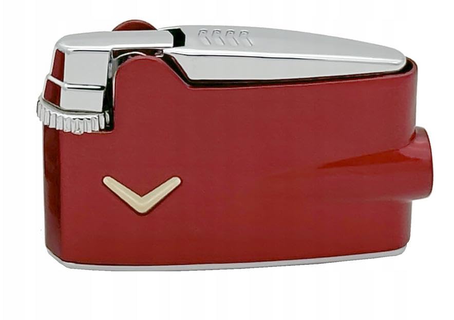 Famoso Ronson Varaflame finitura rosso metallizzato. Fornito in confezione regalo di marca