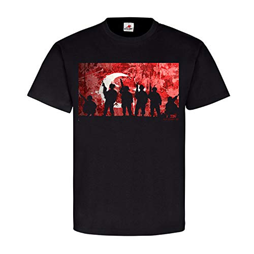 T-shirt turc MAK Special Forces ample noir pour forte stature