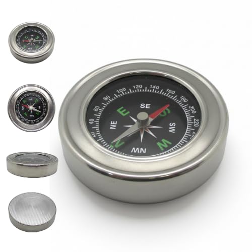 Brújula portátil Mini Gadgetime USA 2.4 x 2.4 pulg miniatura 2