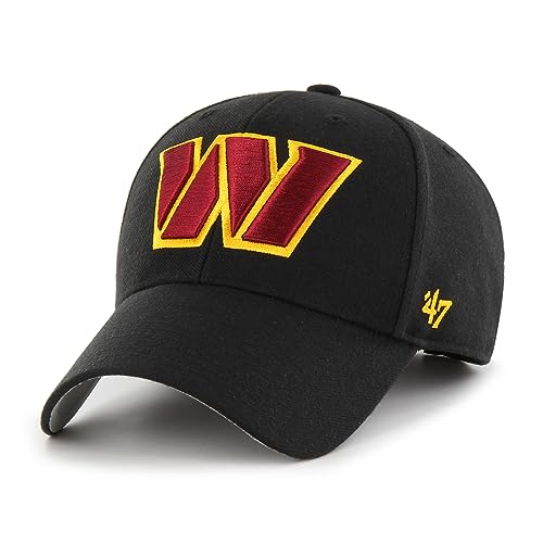 '47 Men's Black Washington Commanders MVP Adjustable Hat