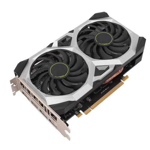 VBESTLIFE Scheda Grafica 1660 da 6 GB, GDDR6 GPU da 192 Bit, Scheda Video da Gioco PCIE 3.0 X16, Scheda Grafica per Computer Desktop con 1 HDMI, 3 Porte DP