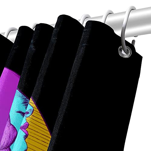Rideau de douche pieuvre opaque en textile pour protéger le sol - 5