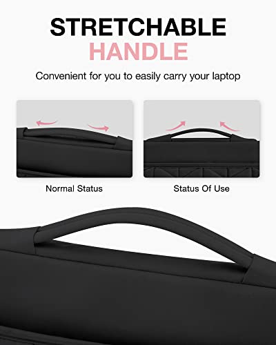 Bagsmart 13-14 Inch Laptop Sleeve With Handle, Puffy Padded Laptop Case Bag, Portable Macbook Case Sleeve Fitted With Macbook Air Pro 13.3 Inch 14 Inch, Computer Sleeve Fitted With Dell,Hp #TOP4