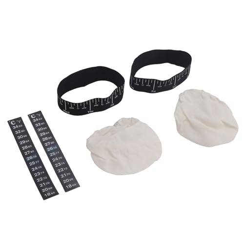 6Pcs Sourdough Starter Jar Accessories Kit, Reusable Sourdough Bread Proofing Starter Jar Cloth Covers with Date Marked Feeding Band for Jars with 3 to 4 Inch Diameter