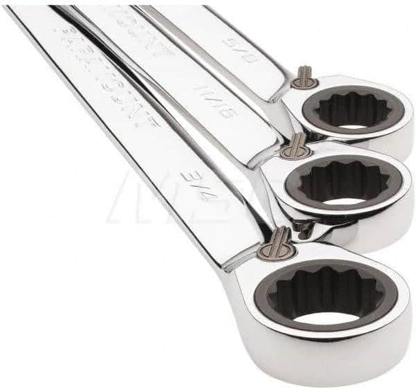 Paramount 13 Piece Reversible Ratcheting Combination Wrench Set: 5/16" to 1 inch