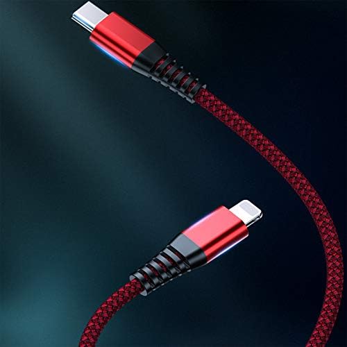 IFLASH USB C Charging Cable, USB-C iPhone Fast Charge Cable Compatible with iPad 8th 2020, iPhone 12/11/11 Pro/11 Pro Max/X/XS/XR/8, Support Power Delivery (Red, 6 Feet)