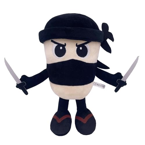 HAOZHENF Peluche Tralalero Tralala, Figurines Amusantes Tung Tung Tung Sahur pour Enfants et Adultes, Figurines Italiennes Brainrot, Internet Meme Set pour Les Fans De(Cappuccino Assassino)