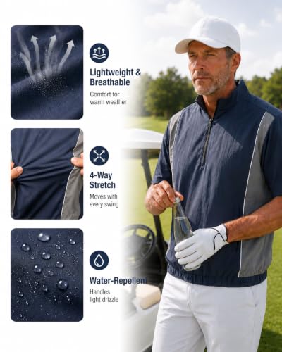 Kallspin Men's Short Sleeve Windbreaker
