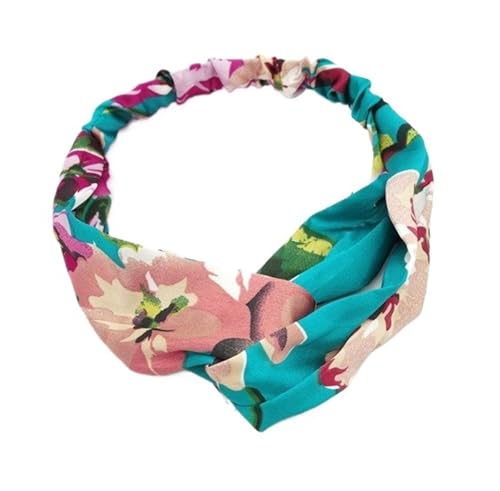 DUXDJRRE Headbands for Women, Bohemian Print Cross Turban Headband, Summer