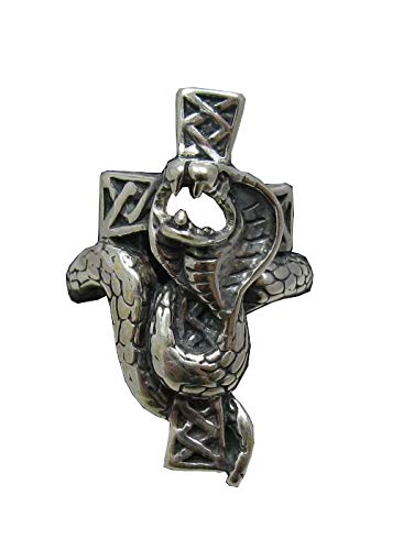 Bague en argent massif 925 serpent et croix le cadeau idéal pour anniversaire