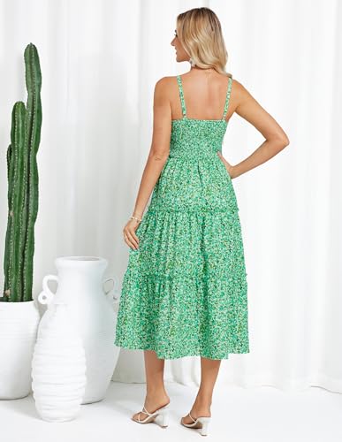 Image of GRACE KARIN 2026 Women's Spaghetti Vacation Sundress Summer Beach Flowy Boho Floral Maxi Dresses with Pockets