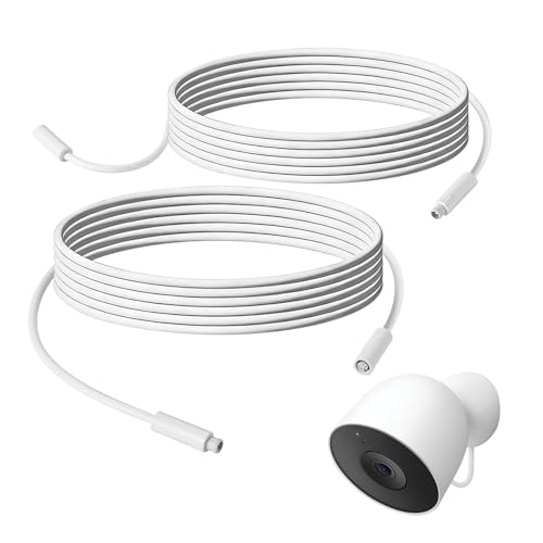 Wasserstein 18�t�B�[�g�R�[�h Google Nest Cam Outdoor (�L���A��2����) �p (2�p�b�N) | ���ɒ����ό󐫉����P�[�u���A�_��Ȕz�u�̂��߂̉������[�`�A�m���X�g�b�v�Ď��̂��߂̘A���d���B