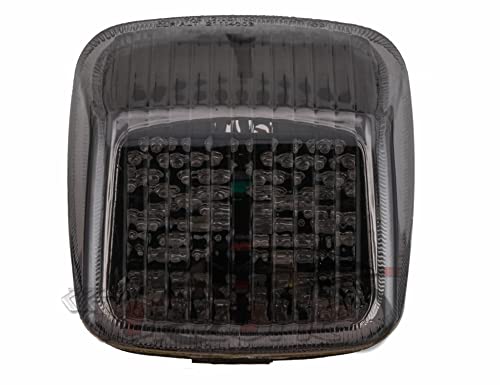 Compatible For Harley-Davidson V-Rod ; Led Brake Tail Light Rear Lamp+Integraed Turn Signal Function (Style 3: Sequential Led Taillight+ Turn Signal, Smoke Color) #TOP1