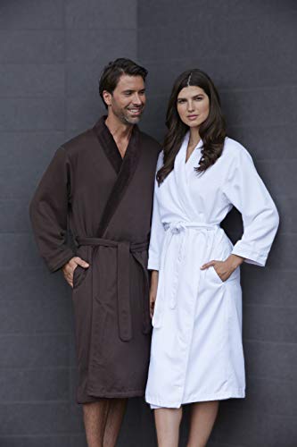 Mansfield Unisex Spa Microfiber Shimmer Lined Shawl Collar Robe4