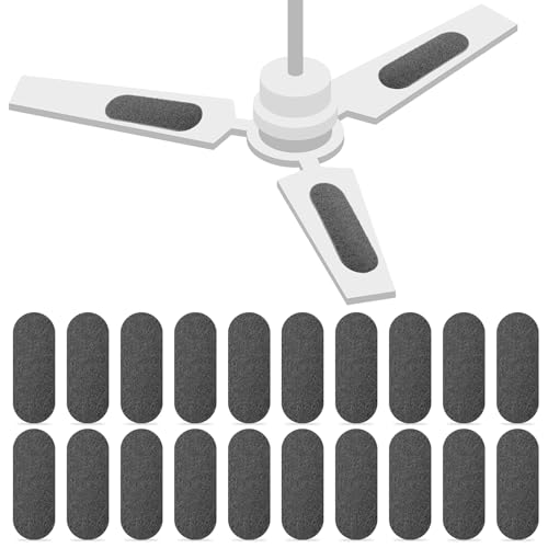 Image of Tuanse 20 Pack Ceiling Fan Filters for Blades, Activated Coconut Activated Zeolite Ceiling Fan Air Filter, Stick Air Filter Purifiers for Common Household Contaminants (Light Gray)
