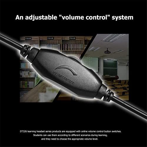 JJN Computer Headset with Microphone, 3.5mm Wired Crystal Sound Headphone, with Microphone Noise Cancelling Mic & Audio Controls, for PC/Mac/Laptop, Comfort-fit for Home/Office/Remote Learning