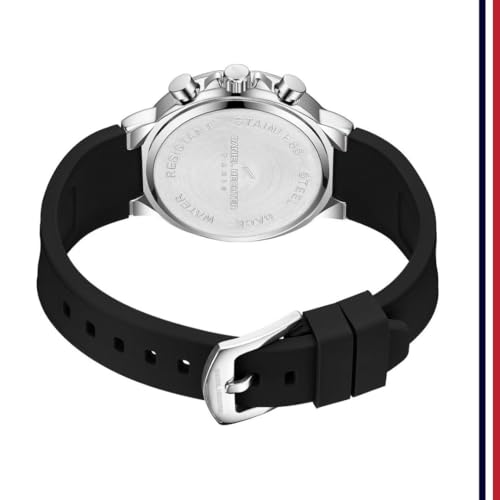 Image of Daniel Hechter Paris Beaubourg Collection Multifunctional Watch for Men with Textured Round Dial and Silicon Strap-DHM1009