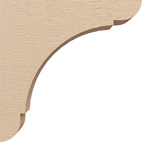 3"W x 12"D x 12"H Thin Olympic Rough Cedar Woodgrain TimberThane Corbel, Primed Tan by Ekena Millwork - Image 4