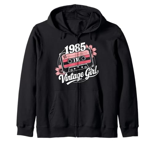 40 años mujer vintage 1985 cumpleaños 40 retro mujer 1985 Sudadera con Capucha