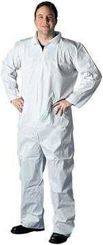 Buffalo Industries (68527) Contractor Grade 3-Player SMS Disposable Coverall, Size Large, Pack of 1, Protection from Paint, Particulates, Liquids, Sprays, Powders, Fiberglass, Sanding Dust