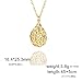 VASSAGO Islamic Ayatul Kursi Necklace for Women Muslim Allah Quran Arabic Calligraphy Script Stainless Steel Teardrop Pendant Necklace Islam Eid Ramadan Gift Jewelry (gold ayatul kursi necklace)