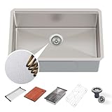 Beleeb 30' x 19' Kitchen Workstation Sink - 10' Deep Basin,...