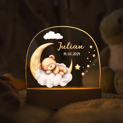 GRAVURZEILE Personalisiertes LED Nachtlicht für