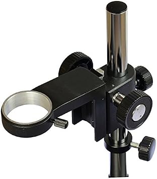 ELEOPTION Adjustable Lab Microscope Lens Table Stand Fixed 50mm Ring Holder with Multi-axis Adjustable Metal Arm