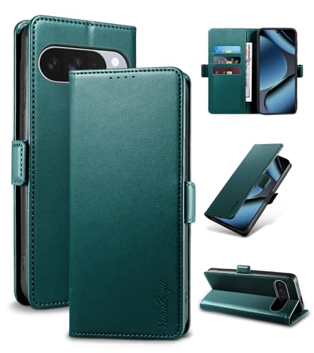 Yunubeyii Wallet Flip Case for Google Pixel 10/10 Pro 5G,Green