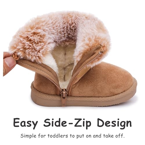 Image of Femizee Girls Boys Warm Winter Boots Kids Outdoor Snow Boots(Toddler /Little Kid)
