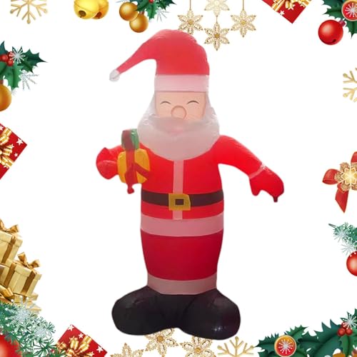 Père Noël gonflable de 1m50 avec LED intégrées pour la décoration extérieure de jardin - 2