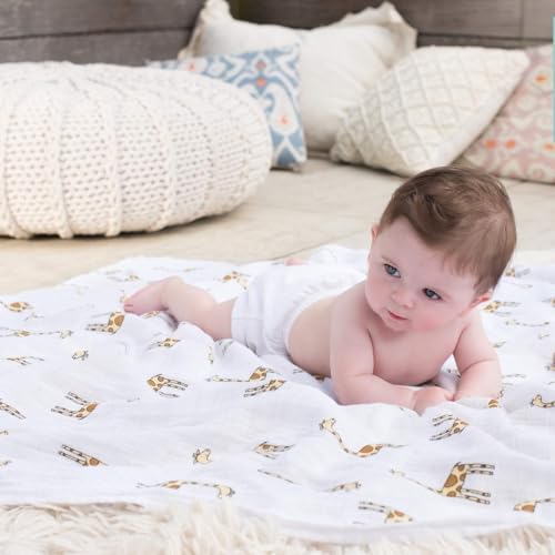 Image of aden + anais Swaddle Blanket, Boutique Muslin Blankets for Girls & Boys, Baby Receiving Swaddles, Ideal Newborn & Infant Swaddling Set, Perfect Shower Gifts, 2 Pack, Jungle Jam