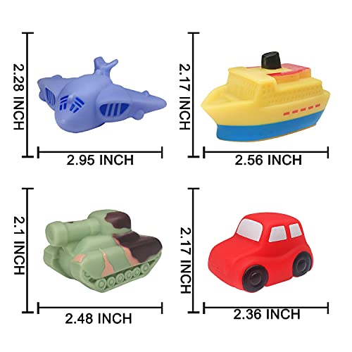 Jomyfant Baby Bath Toys (8 Packs Rubber Traffic Toys) Light Up Floating Rubber Toys Flashing Color Changing Light In Water Bathtub Shower Games Toys For Baby Kids Toddler Child #TOP5