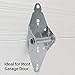 HOME MASTER HARDWARE 4 Pack Garage Door Hinge Heavy Duty 14 Gauge Steel #1 with Galvanized Finish - Residential/Light Commercial Garage Door Replacement