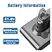 LDGSUPH 21.6V 6.0Ah Vacuum Cleaner Battery ，Compatible for Dyson， V6 Battery DC62 DC59 DC58 SV03 SV04 SV09 Animal Motorhead V6 Absolute V6 Fluffy(1 Piece with Filter)
