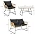 YITAHOME 4-Piece Patio Furniture Wicker Outdoor Bistro Set, All-Weather Rattan Conversation Loveseat Chairs for Backyard, Balcony and Deck with Soft Cushions and Metal Table (Light Brown+Black)