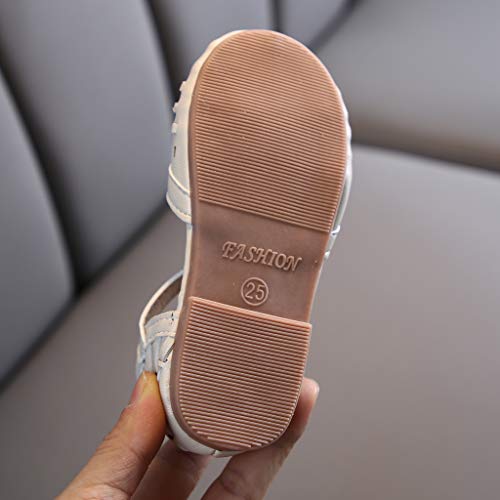 EnJoCho Little Girls' Sandals Infant Kids Baby Summer Beach Weaved Casuanl Princess Shoes for Childen 1 to 12Years (Beige-a#qh, 3 Big Kids)4