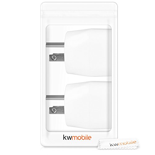 kwmobile 2X Adaptador de Viaje para EEUU Tipo B - Adaptadores de Enchufe schuko - Conector para enchufes USA Tailandia - Travel Adapter Blanco