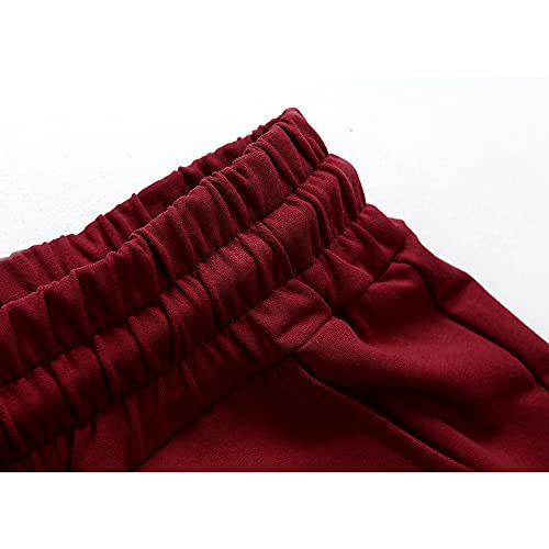 Calça de moletom feminina Hixiaohe de algodão macio capri casual com cordão na cintura Calça de ioga