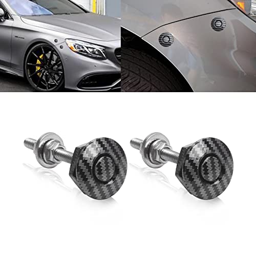 Xotic Tech Bumper Hood Lock Lid Kit Push Button Quick Release Fasteners Universal for Car (Carbon Fiber Pattern)
