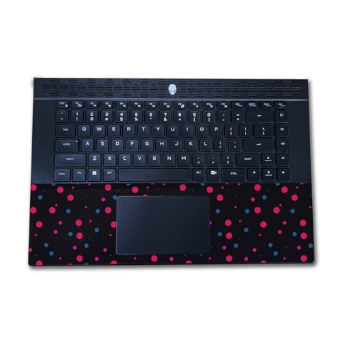 Image of Laptop Skin Compatible with Alienware M16 R2 (2024) - Magenta Dots - Premium 3M Vinyl Protective Wrap Decal Cover - Easy to Apply | Crafted in The USA by MightySkins